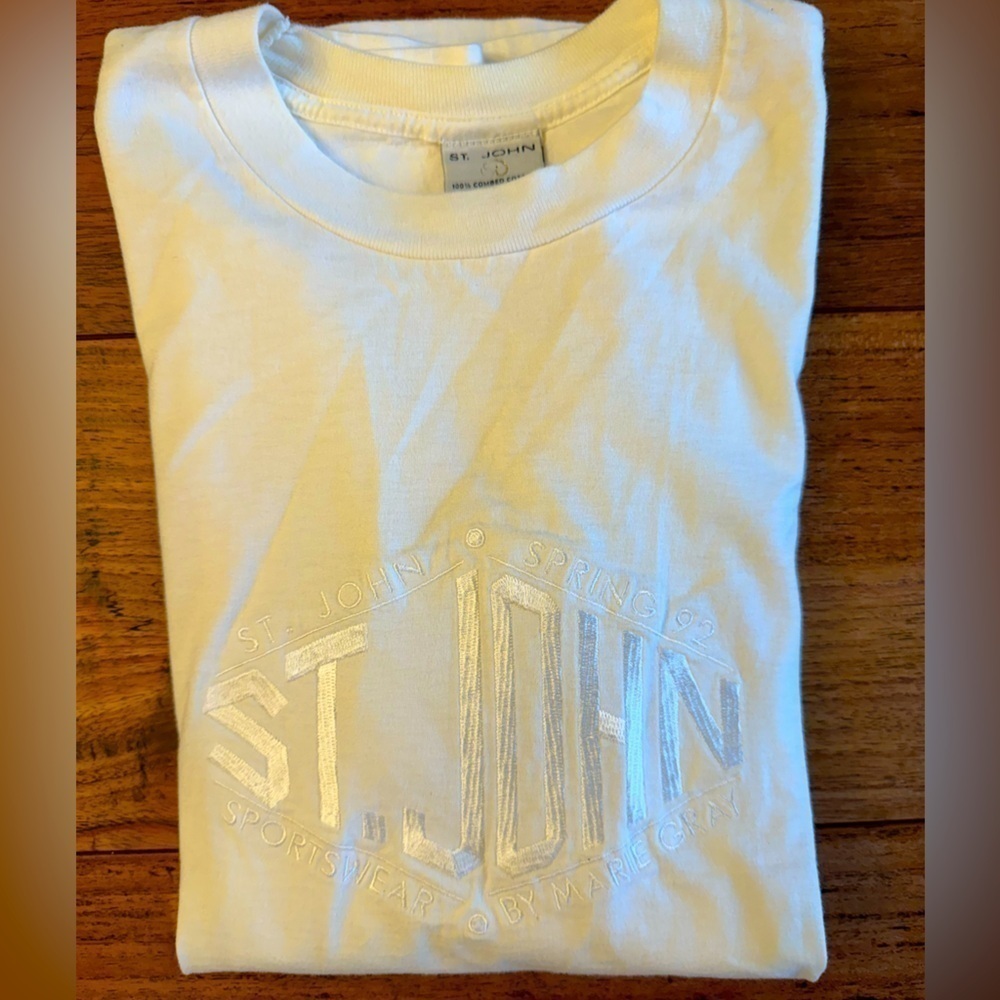 Vintage St. John Spring '92 Combed Cotton Tee by Marie Gray / Medium